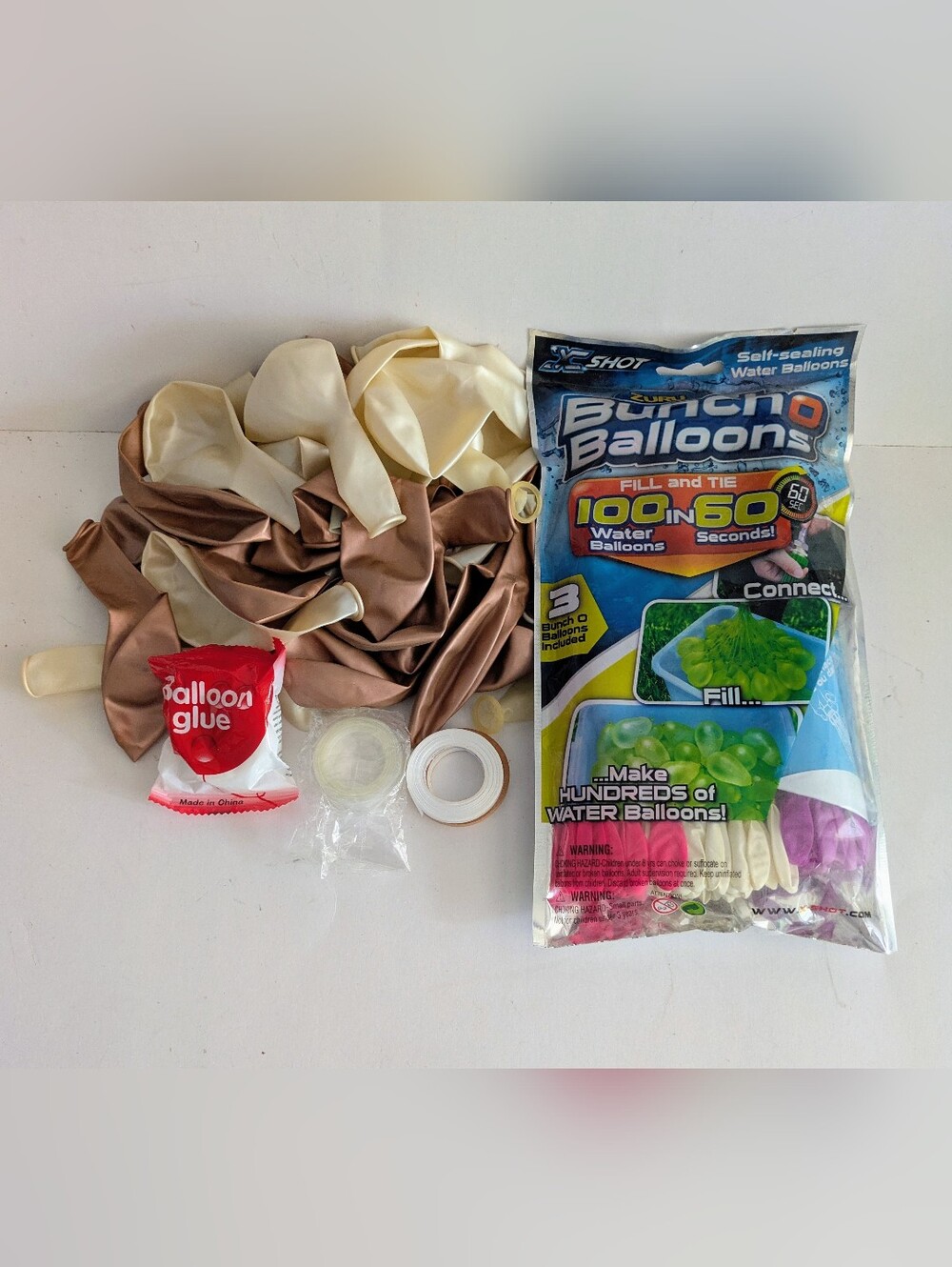 Balloons Water 100 And Regular Balloons Cream 20 Brown 25